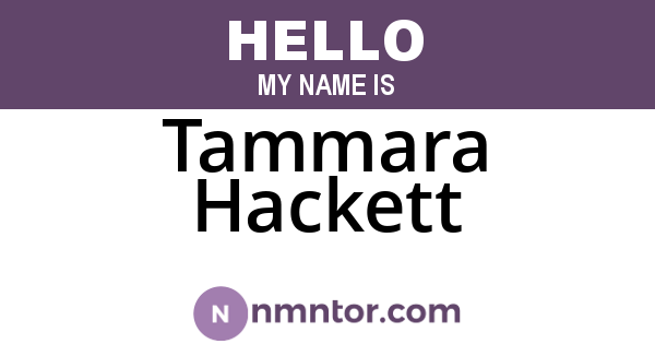 Tammara Hackett