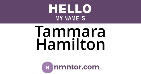 Tammara Hamilton