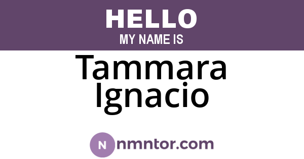 Tammara Ignacio