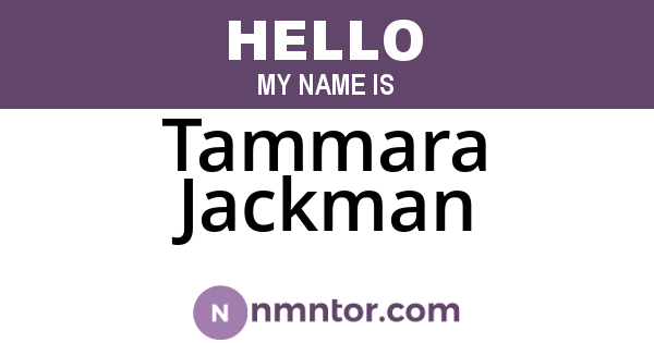 Tammara Jackman