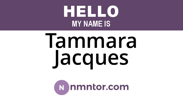 Tammara Jacques