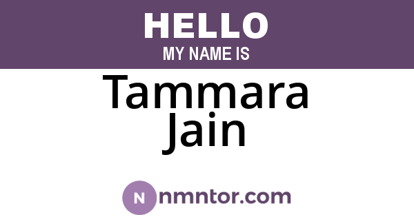Tammara Jain