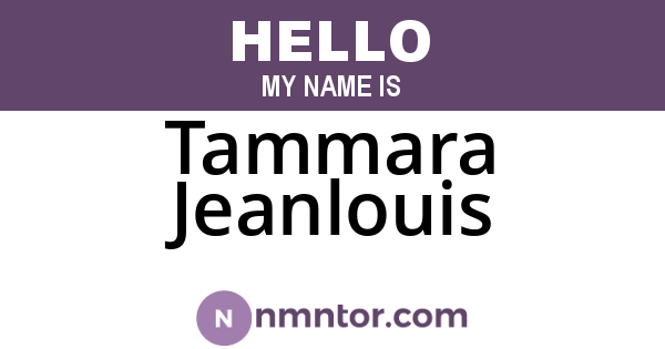 Tammara Jeanlouis