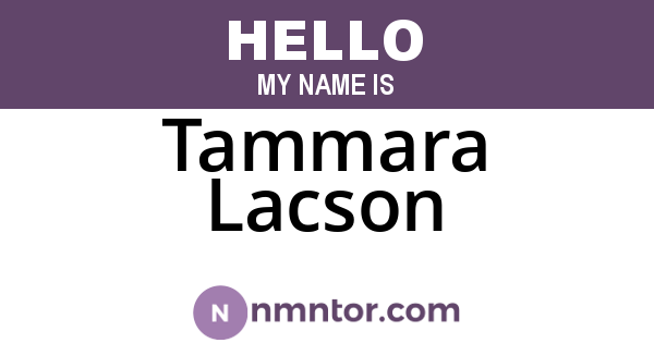 Tammara Lacson