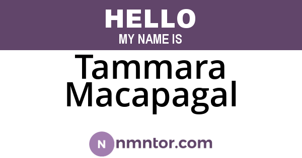 Tammara Macapagal