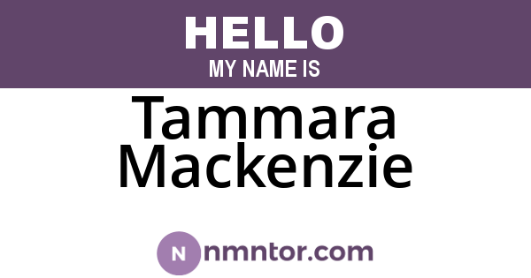 Tammara Mackenzie