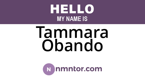 Tammara Obando