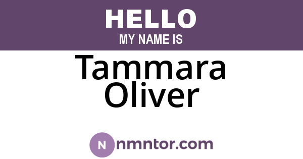 Tammara Oliver