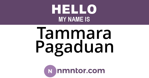 Tammara Pagaduan