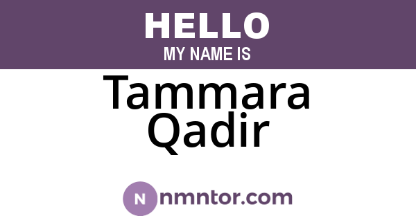 Tammara Qadir