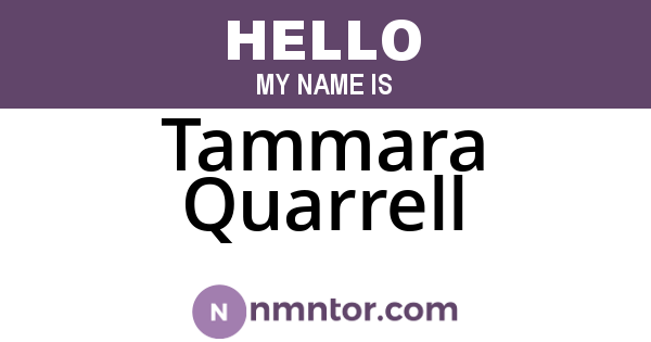 Tammara Quarrell