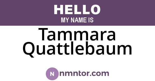 Tammara Quattlebaum