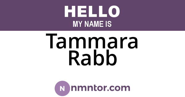 Tammara Rabb