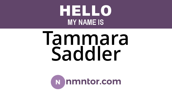 Tammara Saddler