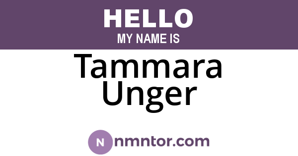 Tammara Unger