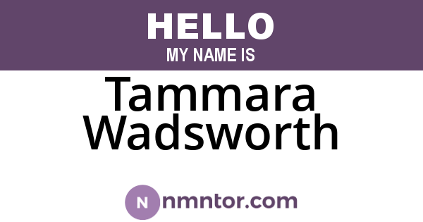 Tammara Wadsworth