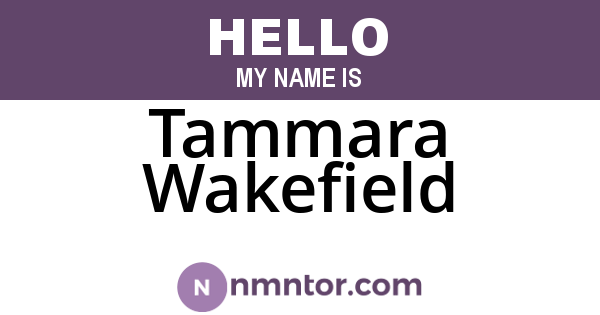 Tammara Wakefield