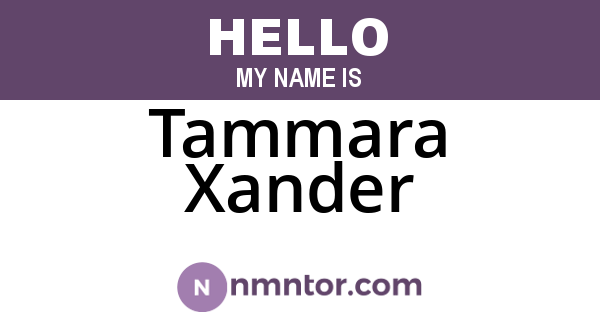 Tammara Xander