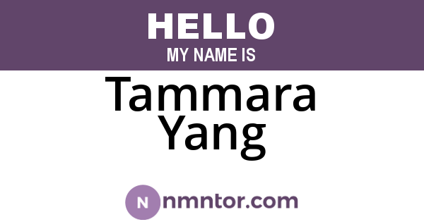 Tammara Yang