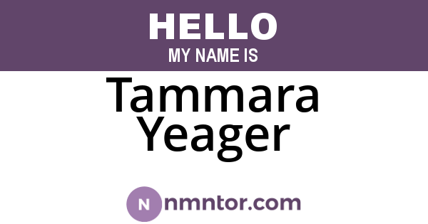 Tammara Yeager