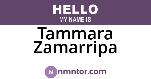 Tammara Zamarripa