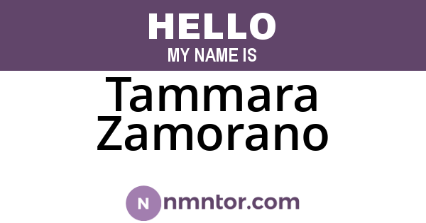 Tammara Zamorano