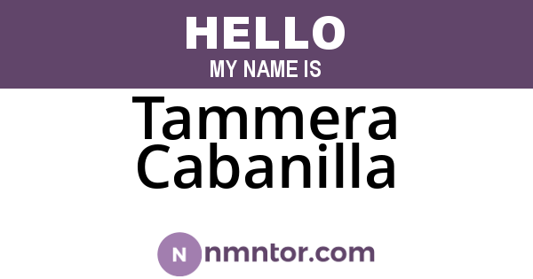 Tammera Cabanilla