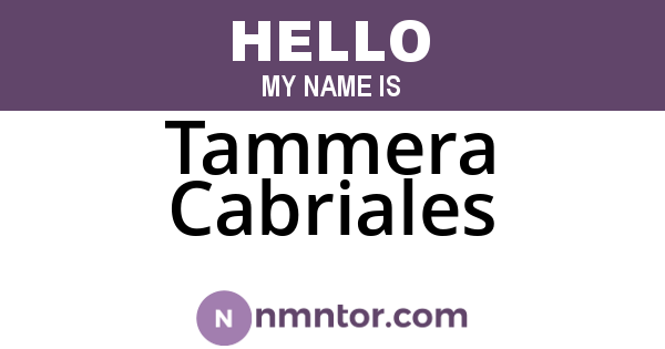 Tammera Cabriales