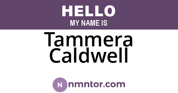 Tammera Caldwell