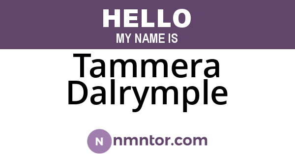 Tammera Dalrymple