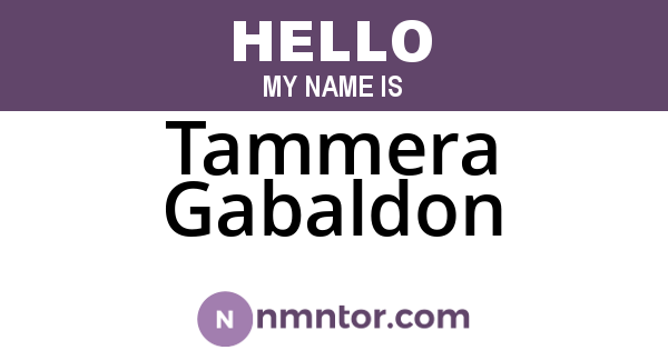Tammera Gabaldon
