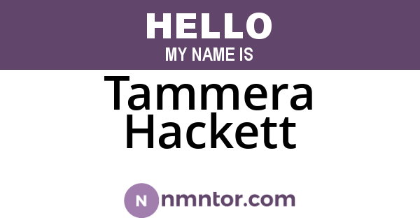 Tammera Hackett