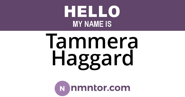 Tammera Haggard