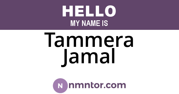 Tammera Jamal