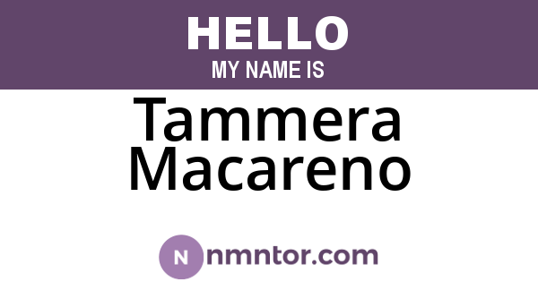Tammera Macareno