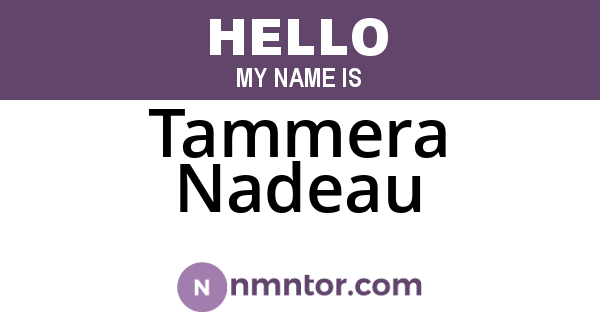 Tammera Nadeau