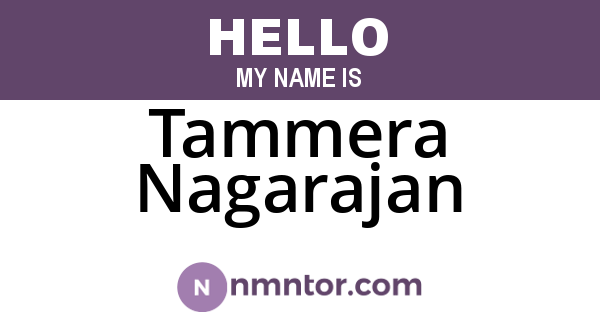 Tammera Nagarajan