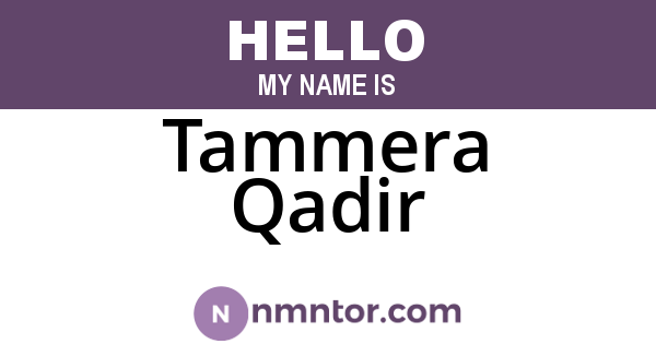 Tammera Qadir