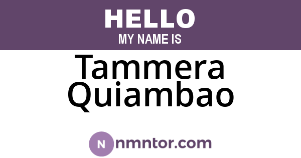 Tammera Quiambao