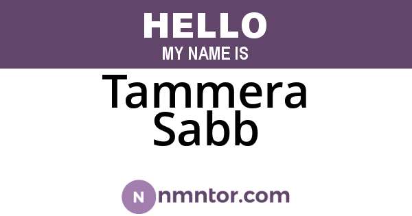 Tammera Sabb