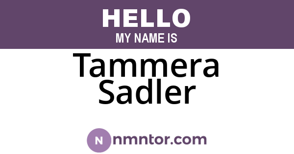 Tammera Sadler