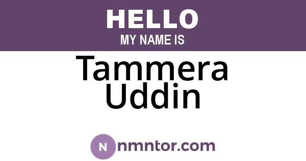Tammera Uddin
