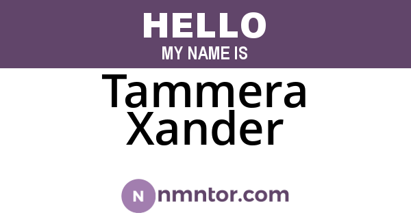 Tammera Xander
