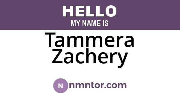 Tammera Zachery
