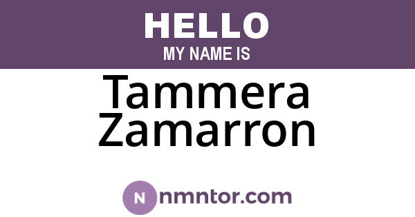 Tammera Zamarron