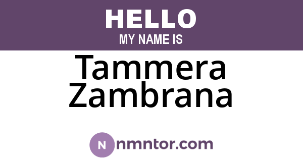Tammera Zambrana