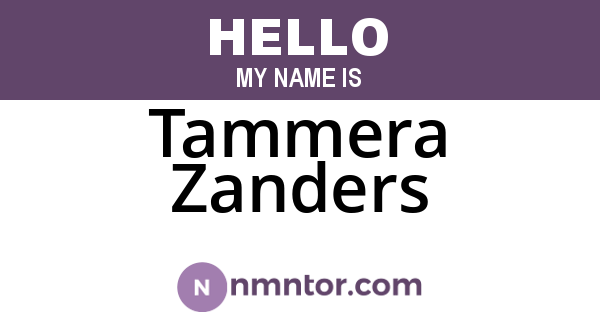 Tammera Zanders