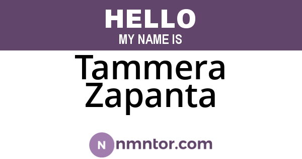 Tammera Zapanta