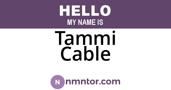 Tammi Cable