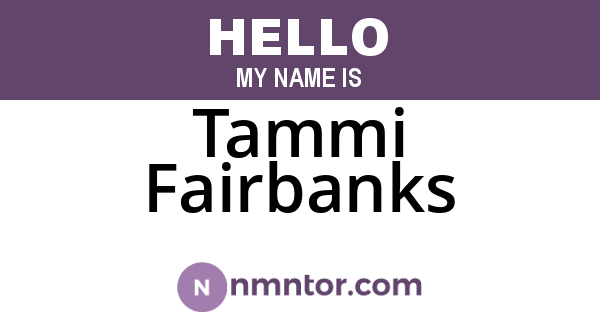 Tammi Fairbanks